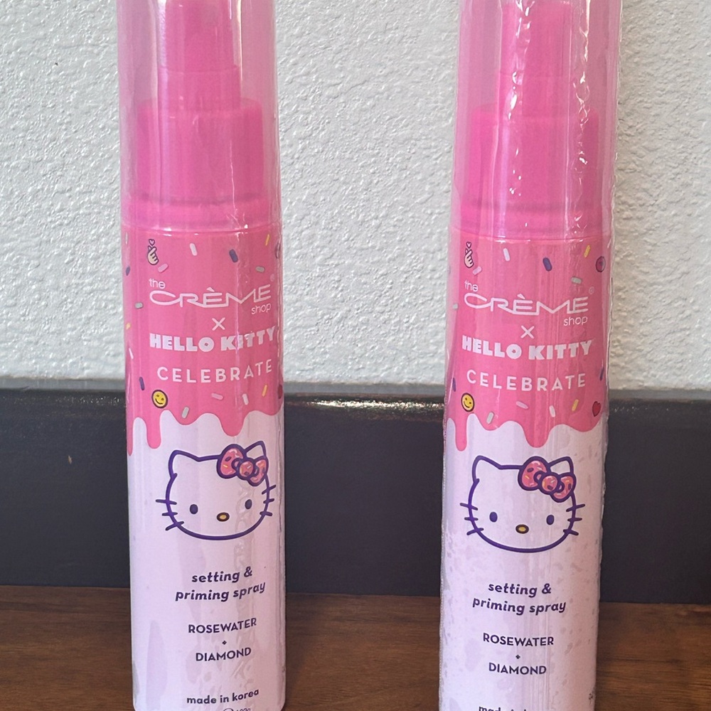 The Crème Shop Hello Kitty Celebrate Setting & Priming Spray-2 Pack Korean skin